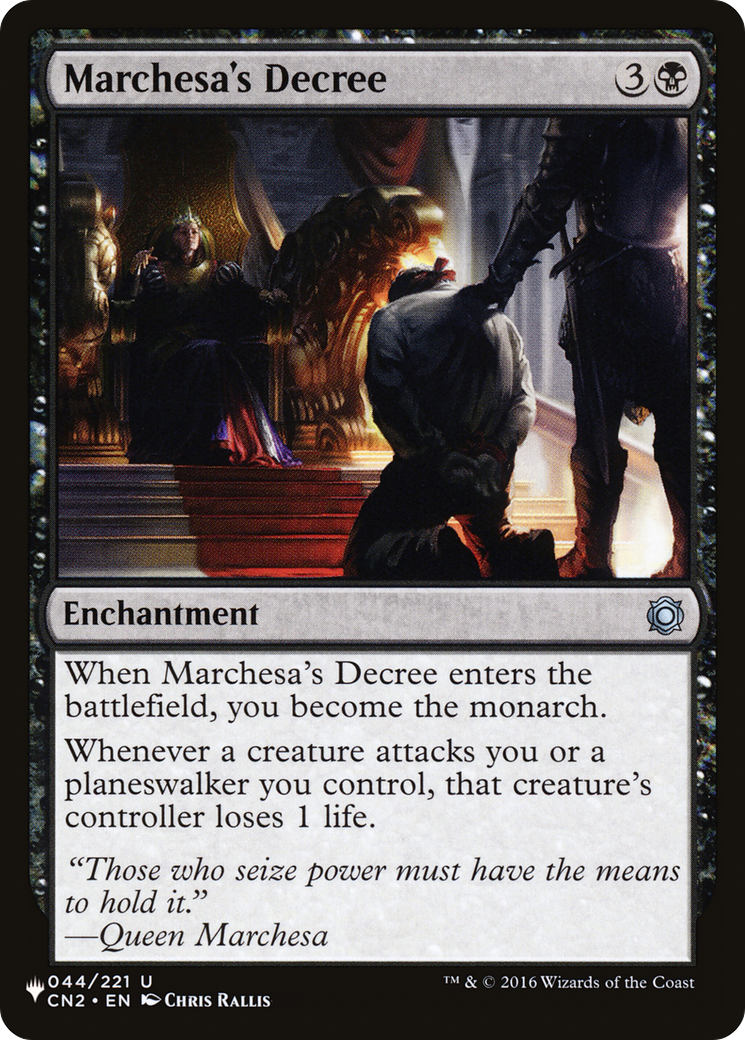 Marchesa's Decree [The List Reprints]