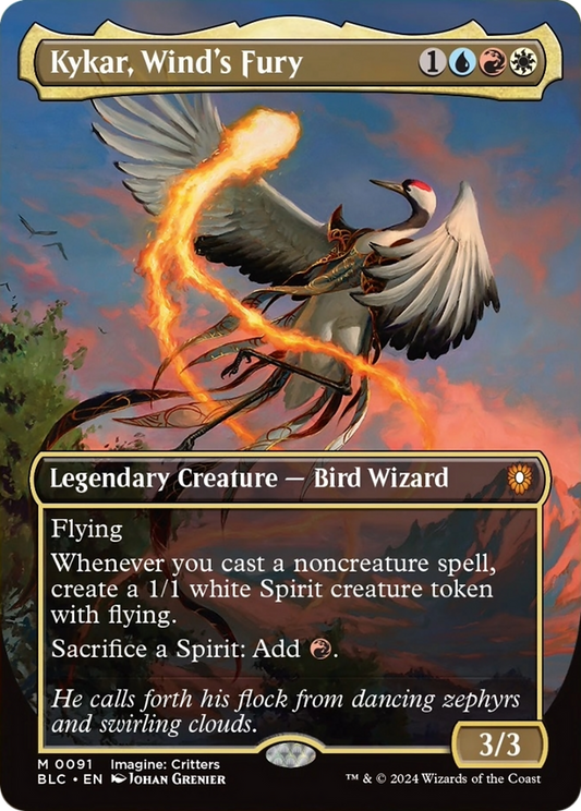 Kykar, Wind's Fury (Borderless) [Bloomburrow Commander]